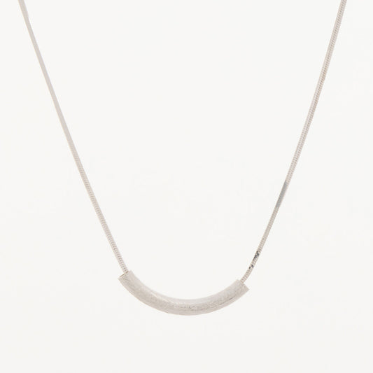 Sterling Silver Row Bar Necklace