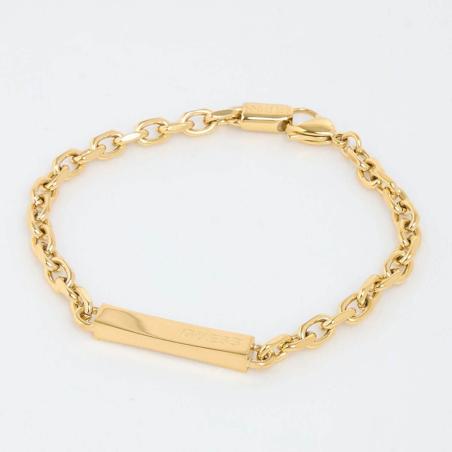 Guess Yellow Gold Tone  Plate Bracelet
