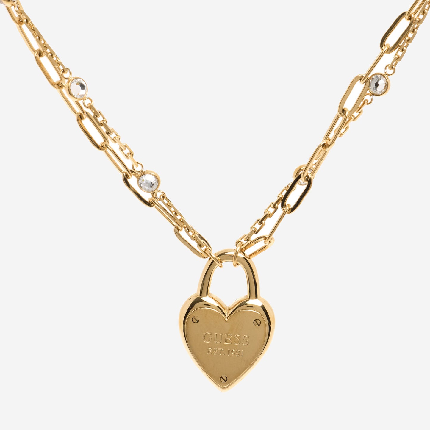 Guess Collana Heart Lock Pendant Necklace - RSVP Uganda