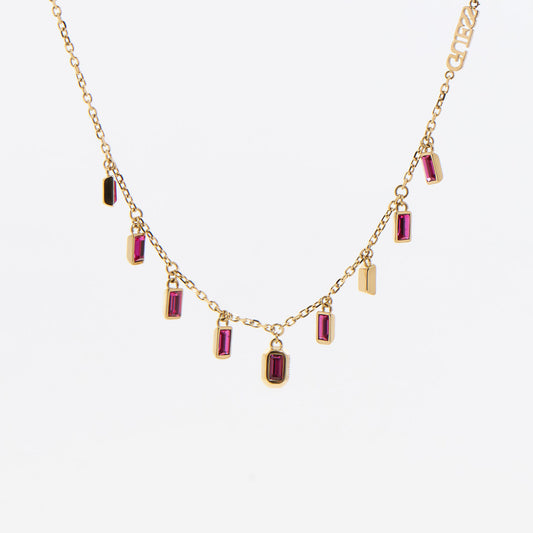 Guess Pink Multi Charm Necklace - RSVP Uganda