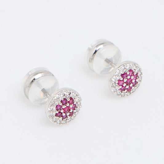 US Polo Assn Celine  Pink Stud Earrings