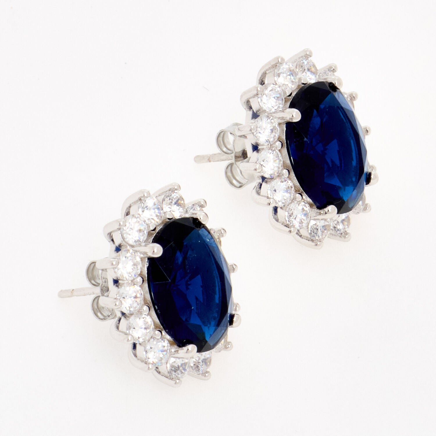 Sterling Silver Blue Zircon Earrings - RSVP Uganda