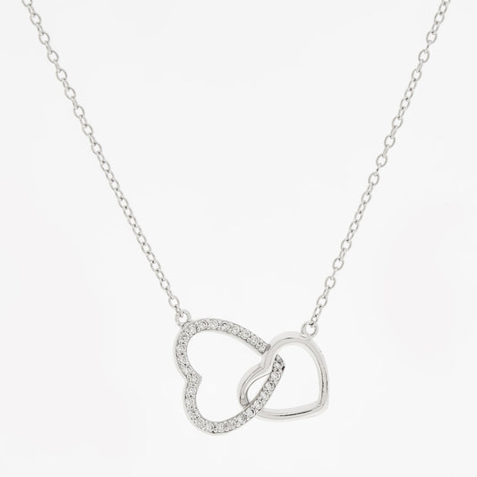 Sterling Silver Linked Hearts Necklace - RSVP Uganda
