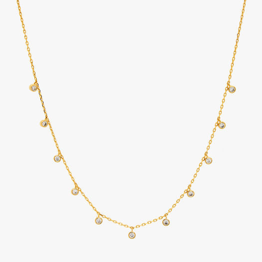Dangling Crystal Charm Necklace