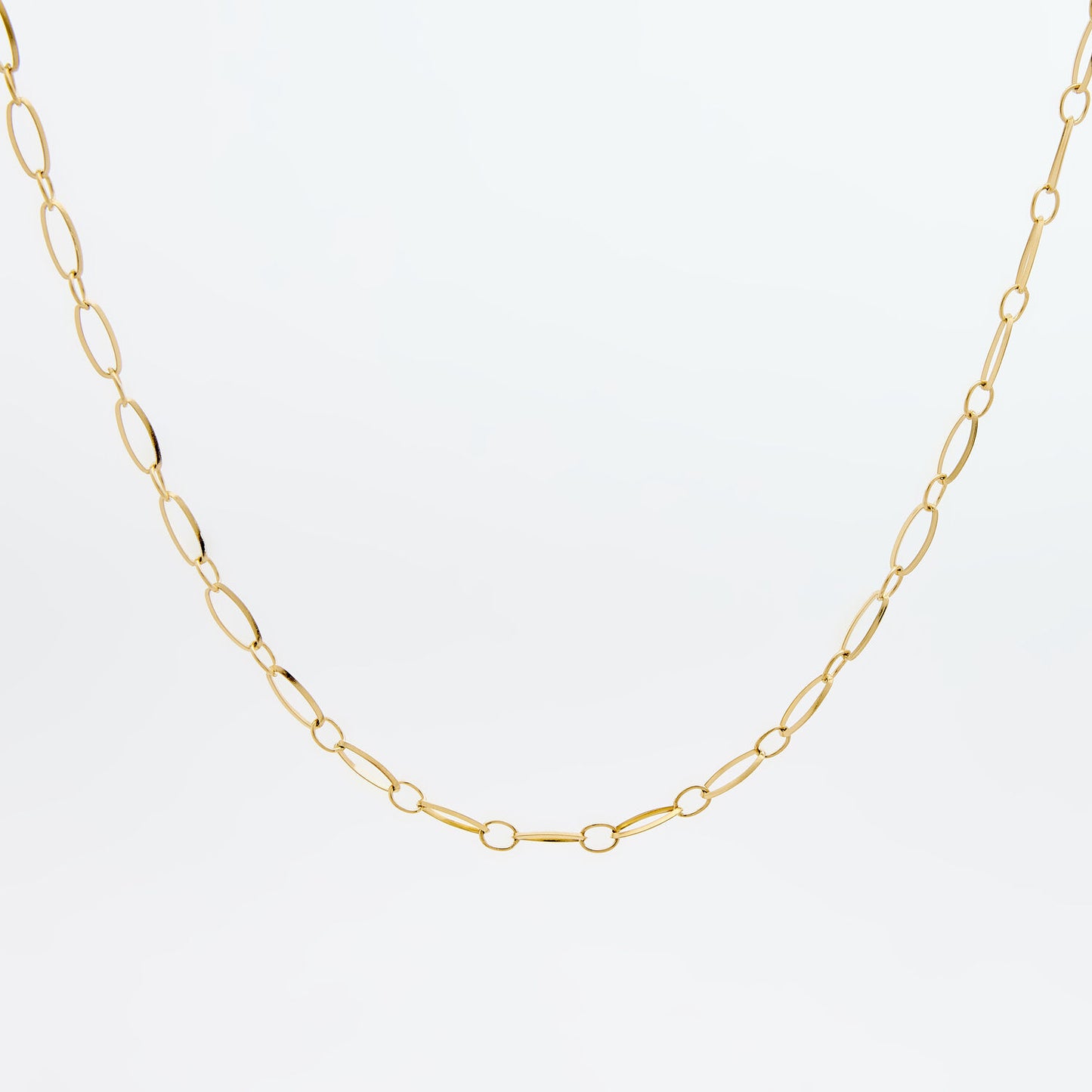 Rosefield Gold Tone Oval Chain Link Necklace