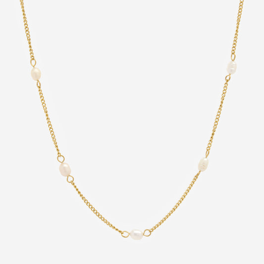 14ct Gold Plated Pearl Bead Necklace
