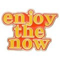 Enjoy the now enamel brooch