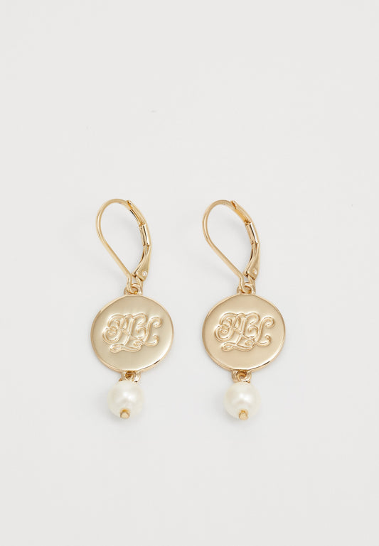Lauren Ralph Lauren Logo Disc Drop Earrings