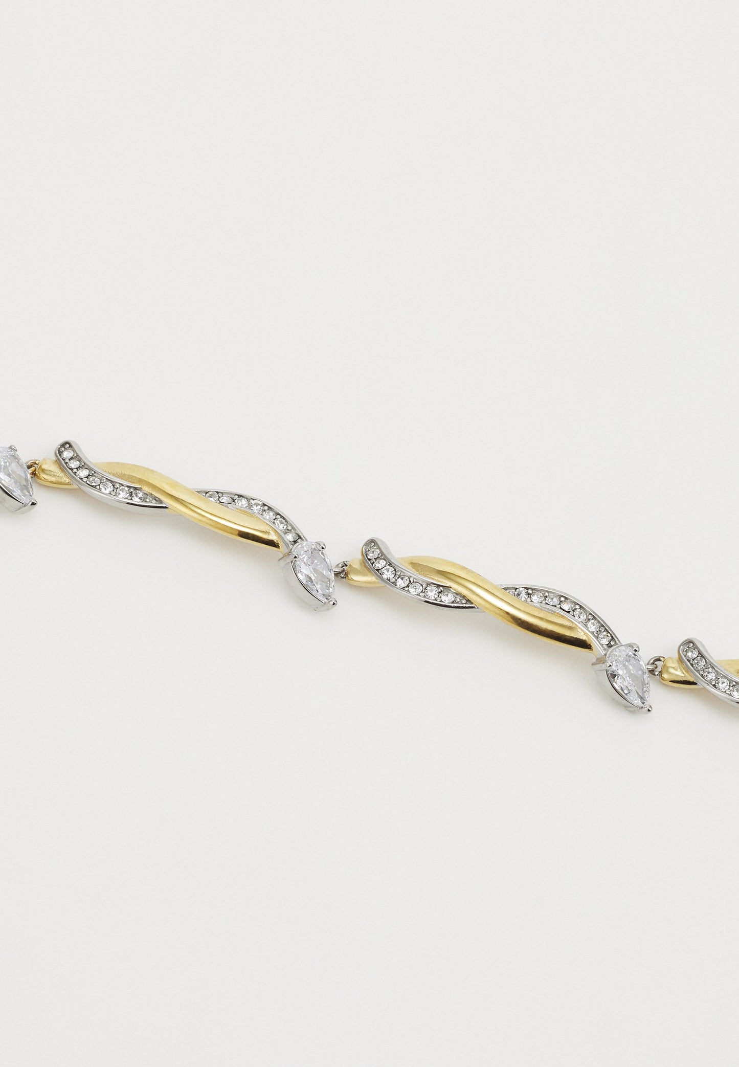 Gold Tone Stainless Steel Embellished Twist Detail Necklace - RSVP Uganda
