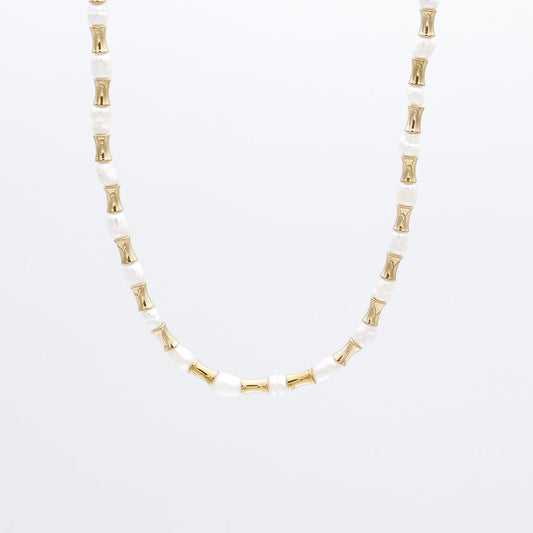 Pearl & Bamboo Necklace & Bracelet Set - RSVP Uganda