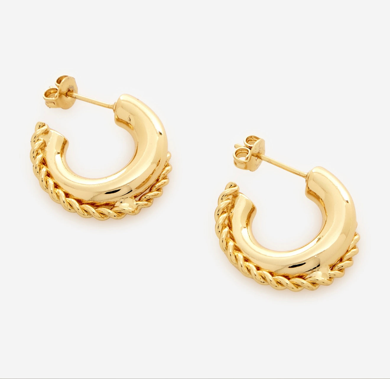 Tube Twisted Hoop Earrings