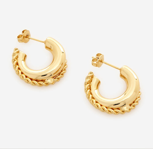 Tube Twisted Hoop Earrings