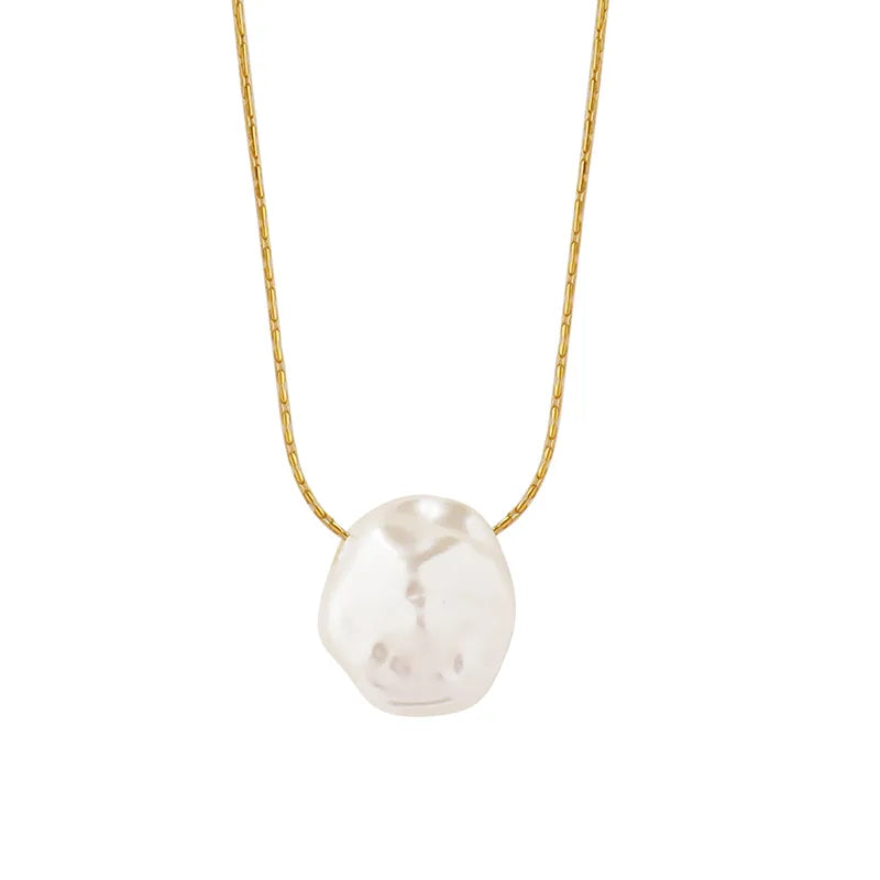 Stationed Baroque Pearl Necklace