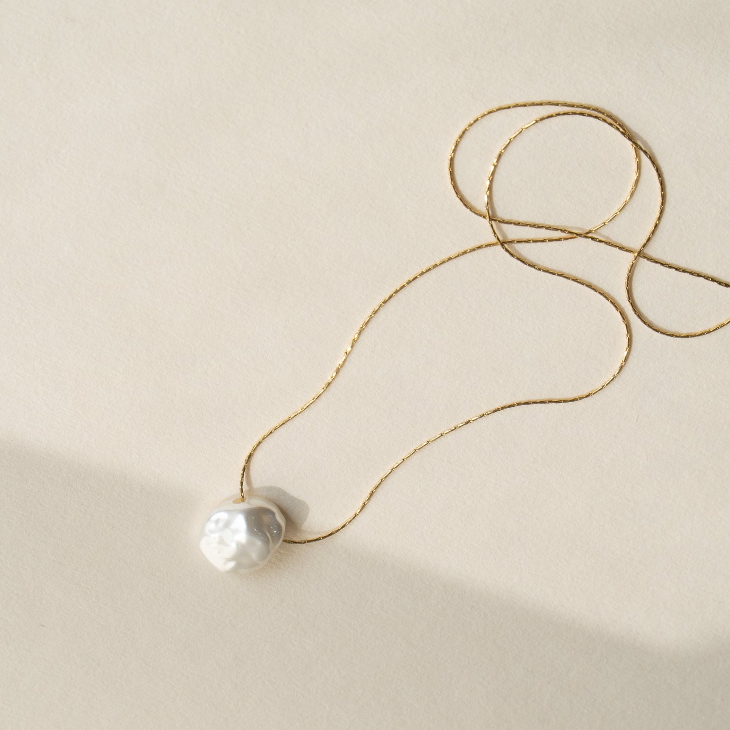 Stationed Baroque Pearl Necklace
