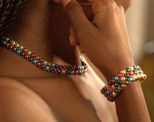 Multi Coloured Freshwater Pearl Necklace