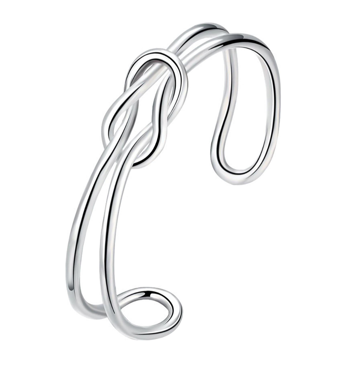 Sterling Silver Infinity Tie Bangle