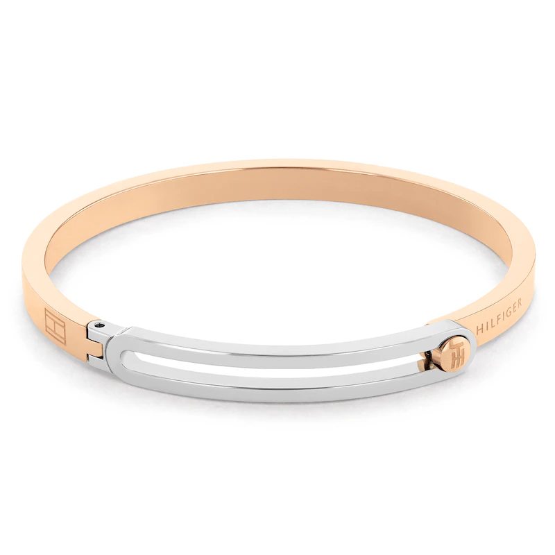 Tommy Hilfiger Ladies' Two-Tone Minimalist Bangle