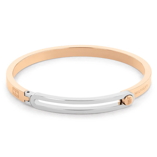 Tommy Hilfiger Ladies' Two-Tone Minimalist Bangle