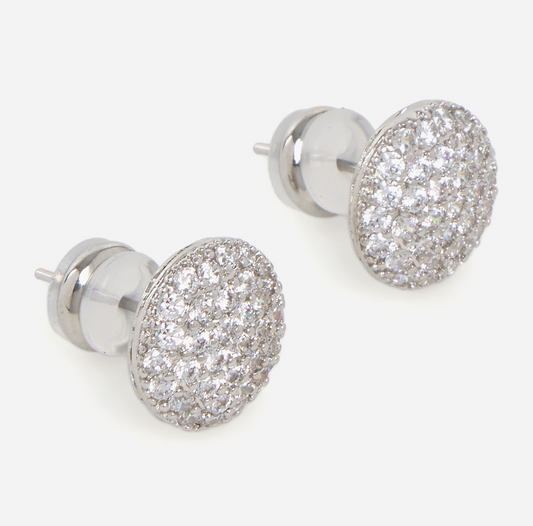 US Polo Assn Rhodium Plated Courtney Stud Earrings