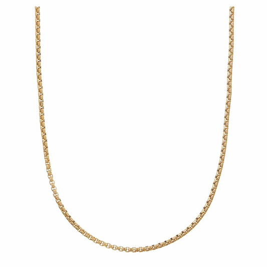 Gold Round Box Chain - Unisex