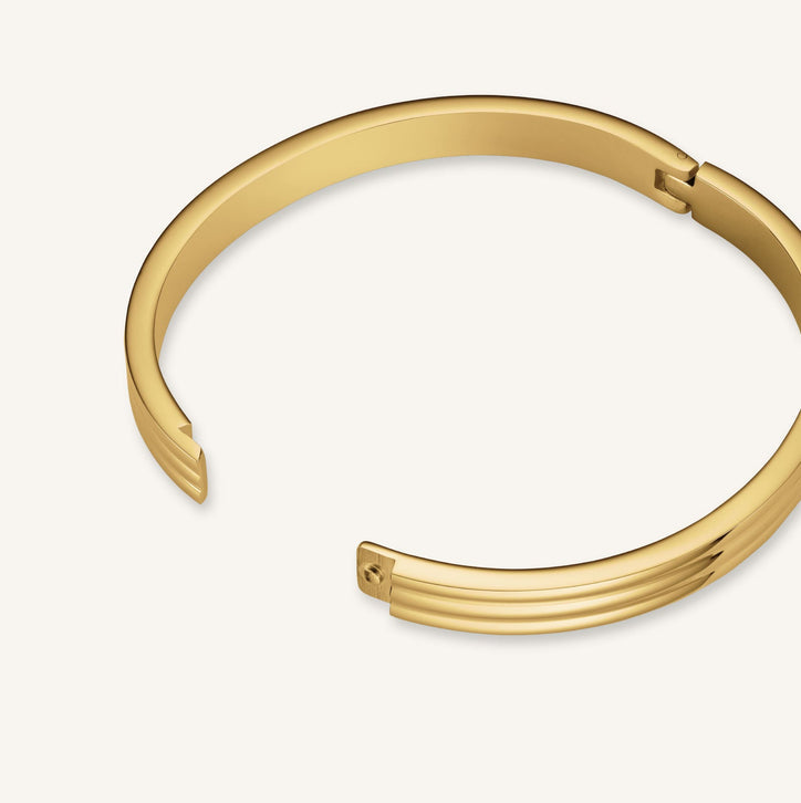 Rosefield Striped Bangle - Gold - RSVP Uganda