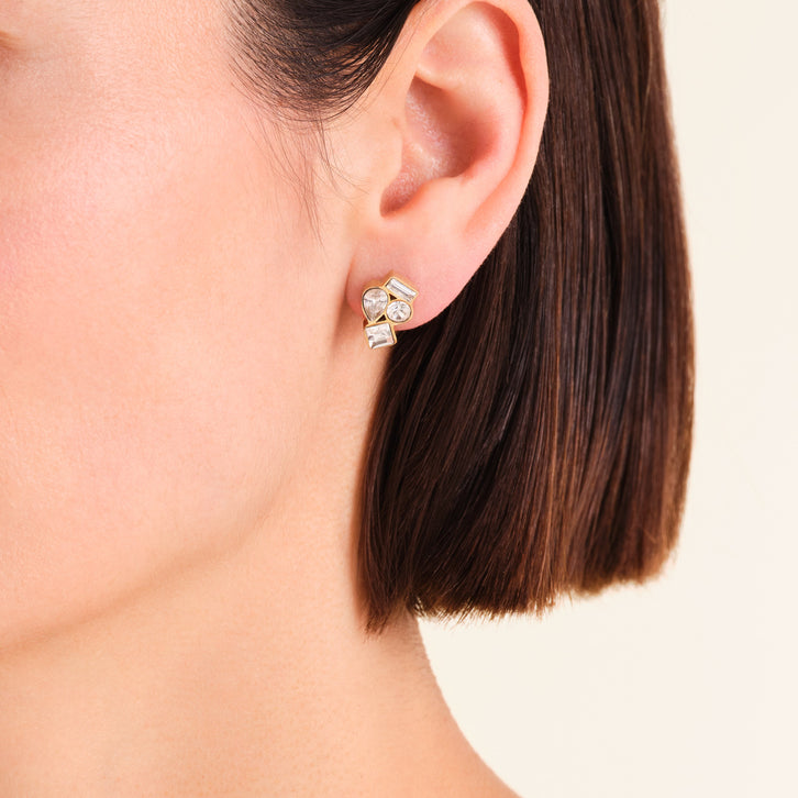 Gold Cluster Stud Earrings - RSVP Uganda