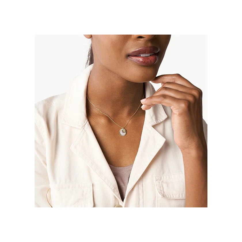 Fossil Val Mother Of Pearl Pendant Necklace - RSVP Uganda