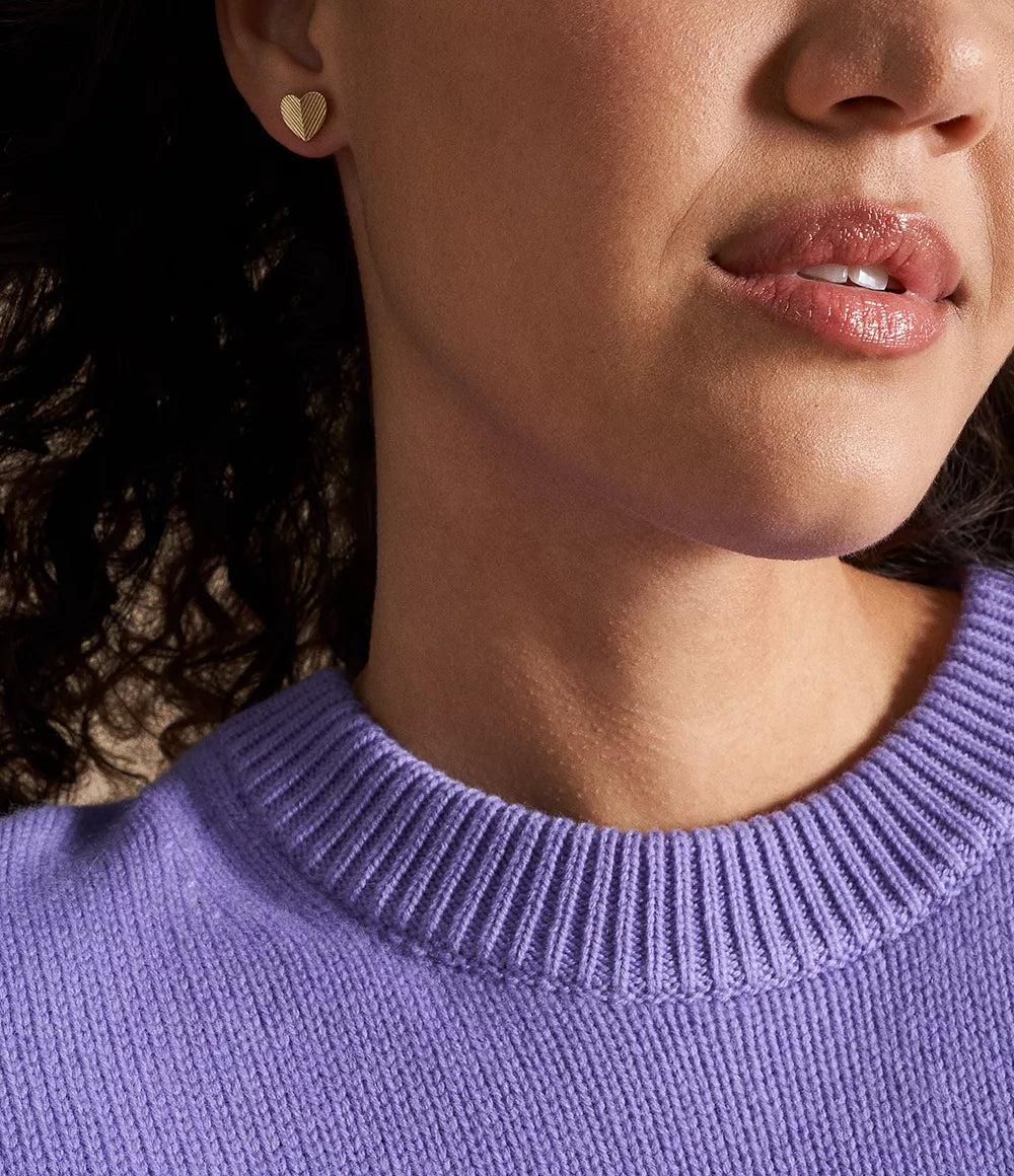 Fossil Linear Harlow Heart Studs Earrings - RSVP Uganda