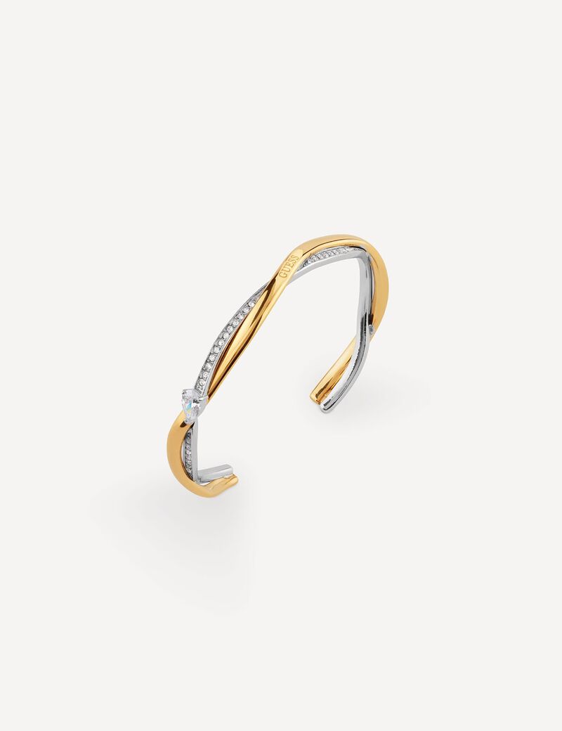 Guess Dual Tone Twist C Bangle - RSVP Uganda