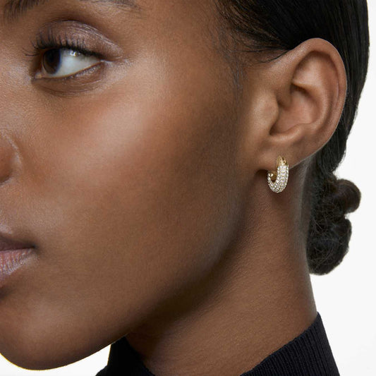Swarovski Dextera Small Gold Hoop Earrings