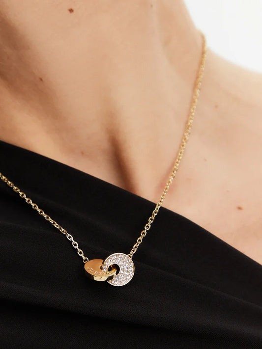 Guess Gold Tone Blooming Summer Pendant Necklace - RSVP Uganda