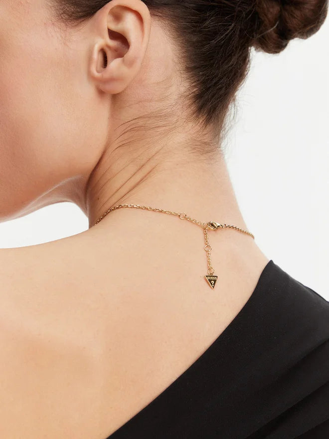 Guess Gold Tone Blooming Summer Pendant Necklace - RSVP Uganda