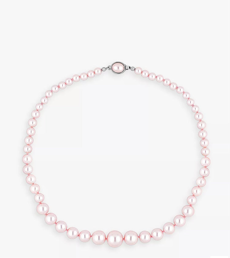 Graduating Pink Pearl Necklace