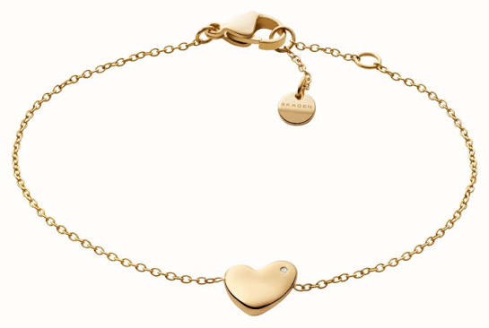 Skagen Gold Tone Heart Bracelet