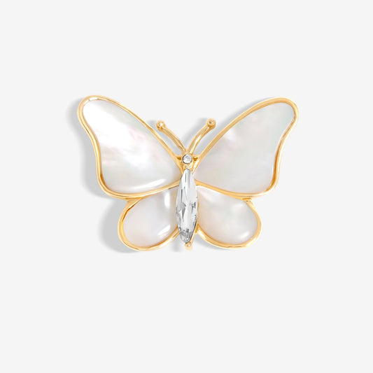 Mother Of Pearl Butterfly Brooch