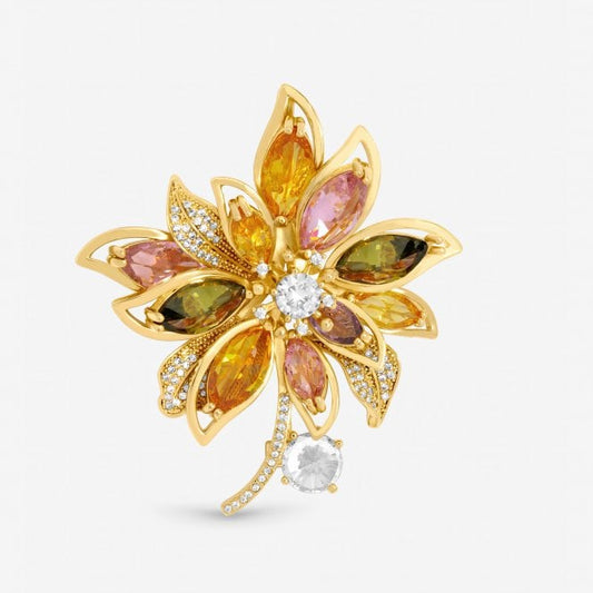 Multi Coloured Floral Brooch - RSVP Uganda