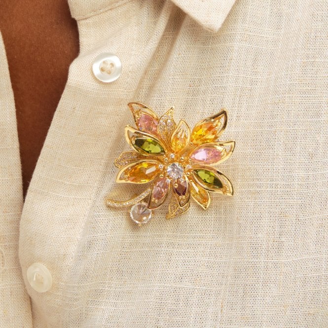 Multi Coloured Floral Brooch - RSVP Uganda