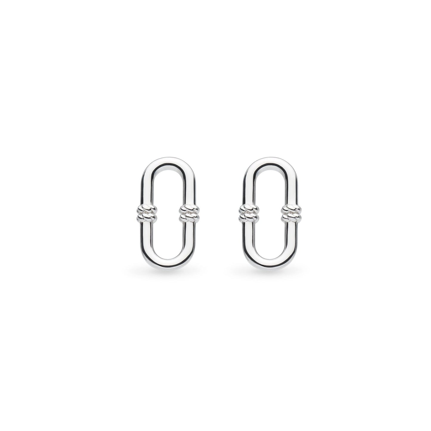 Kit Heath Sterling Silver Marina Rope Bar Stud Earrings - RSVP Uganda