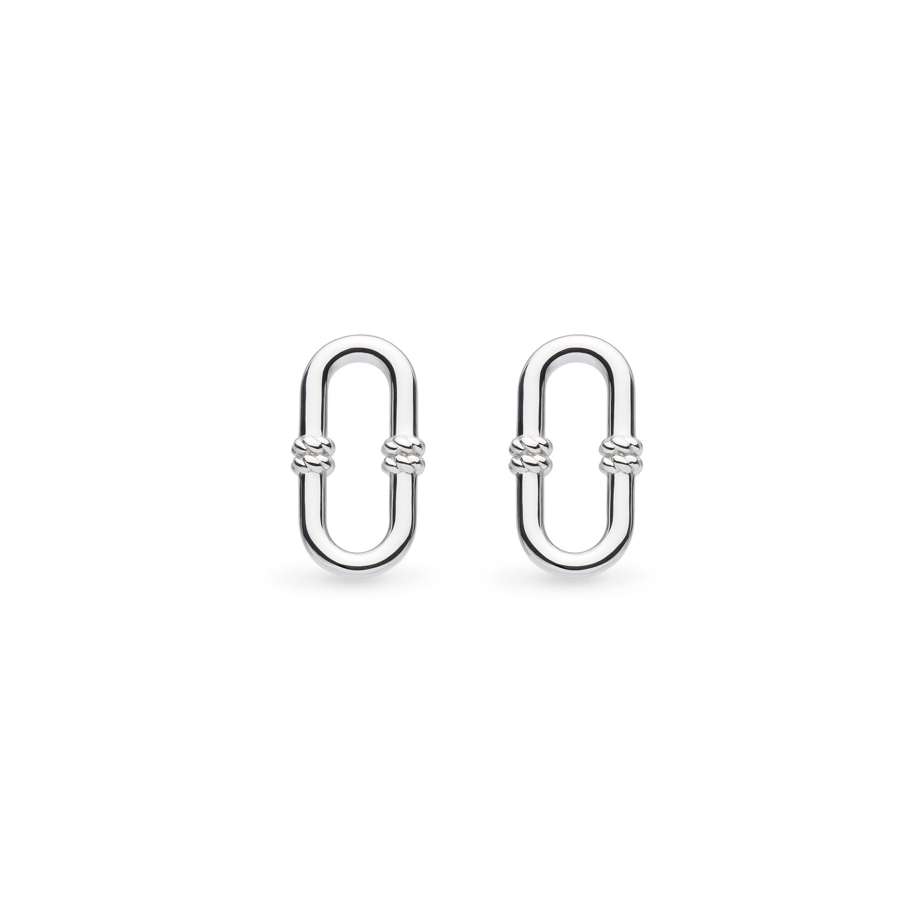 Kit Heath Sterling Silver Marina Rope Bar Stud Earrings - RSVP Uganda