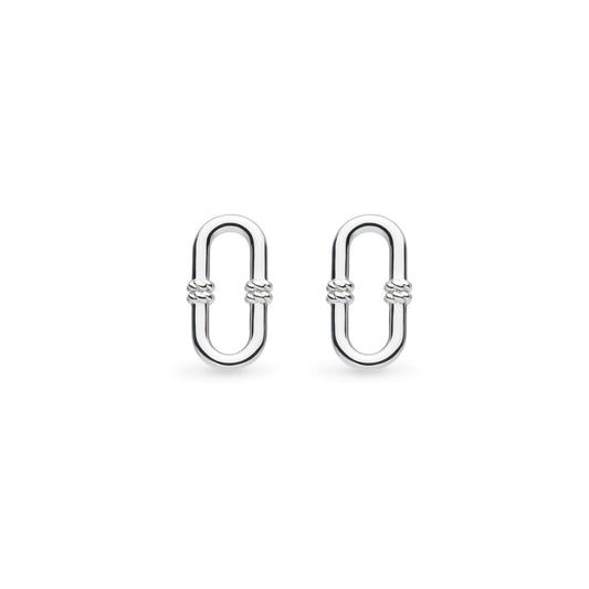 Kit Heath Sterling Silver Marina Rope Bar Stud Earrings - RSVP Uganda