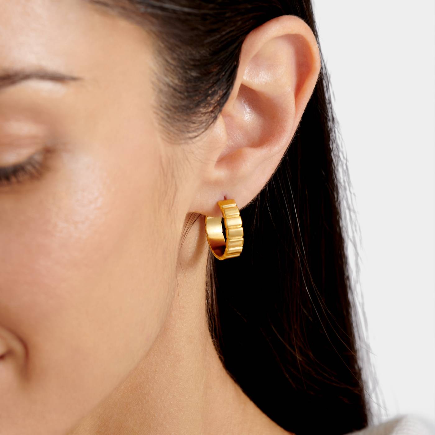 Gold Amulet Earrings