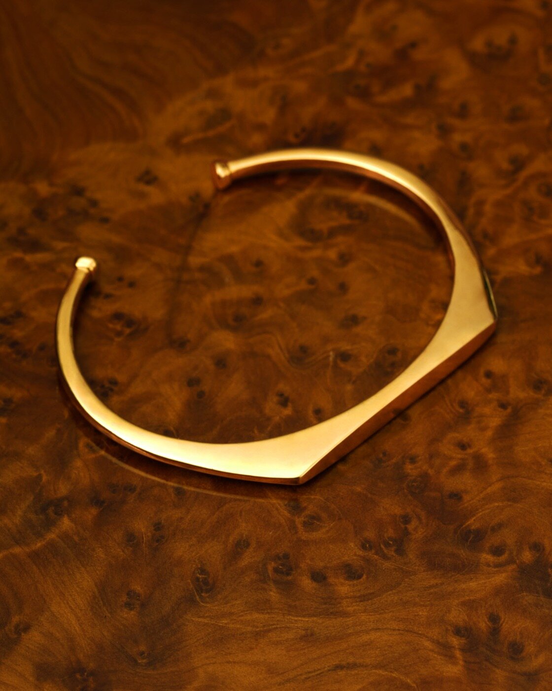 KL Gold Signet Bangle - Small
