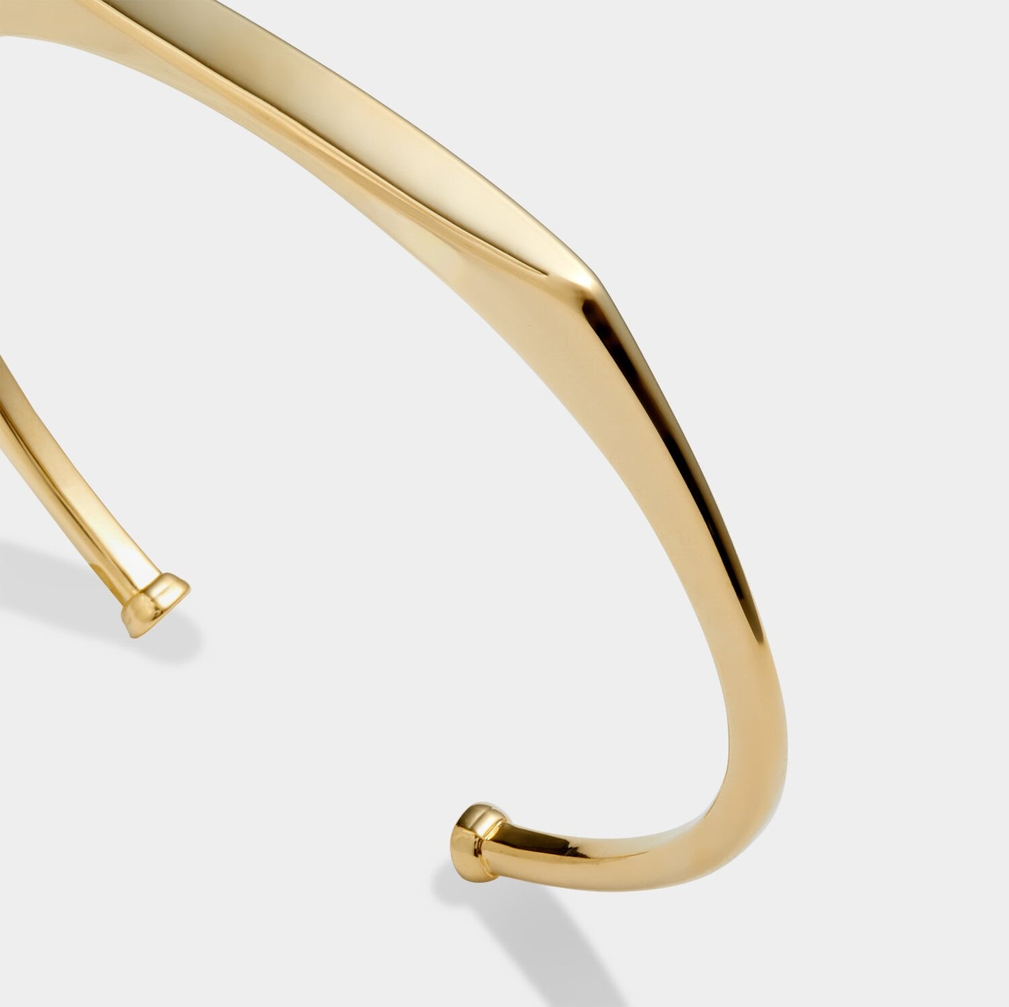 KL Gold Signet Bangle - Small