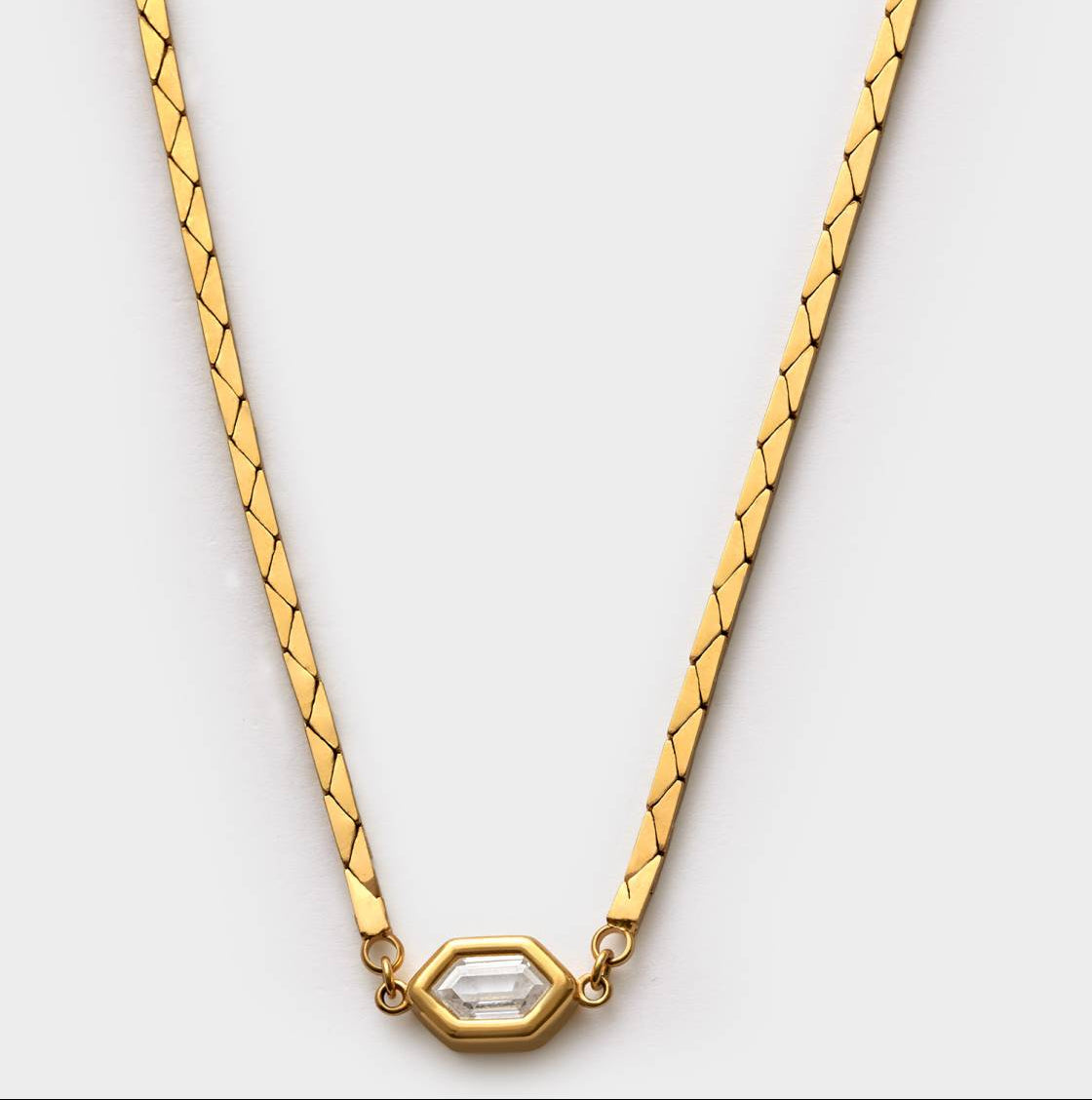 KL Fluid Herringbone Necklace & Bracelet Set