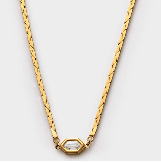 KL Fluid Herringbone Necklace & Bracelet Set