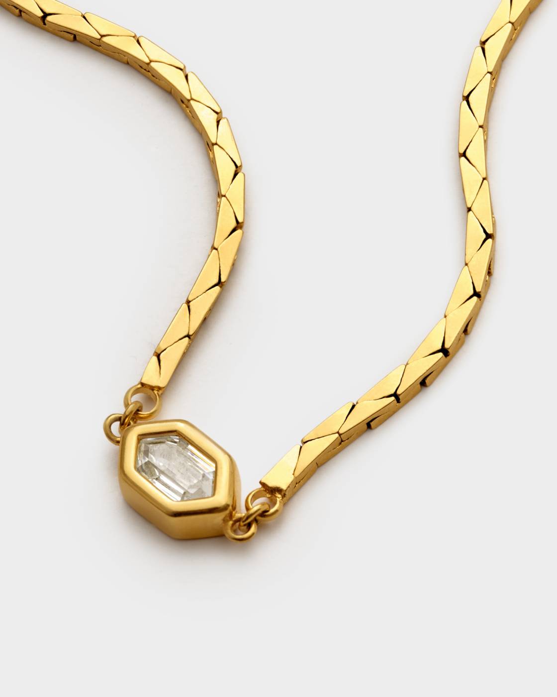 KL Fluid Herringbone Necklace & Bracelet Set