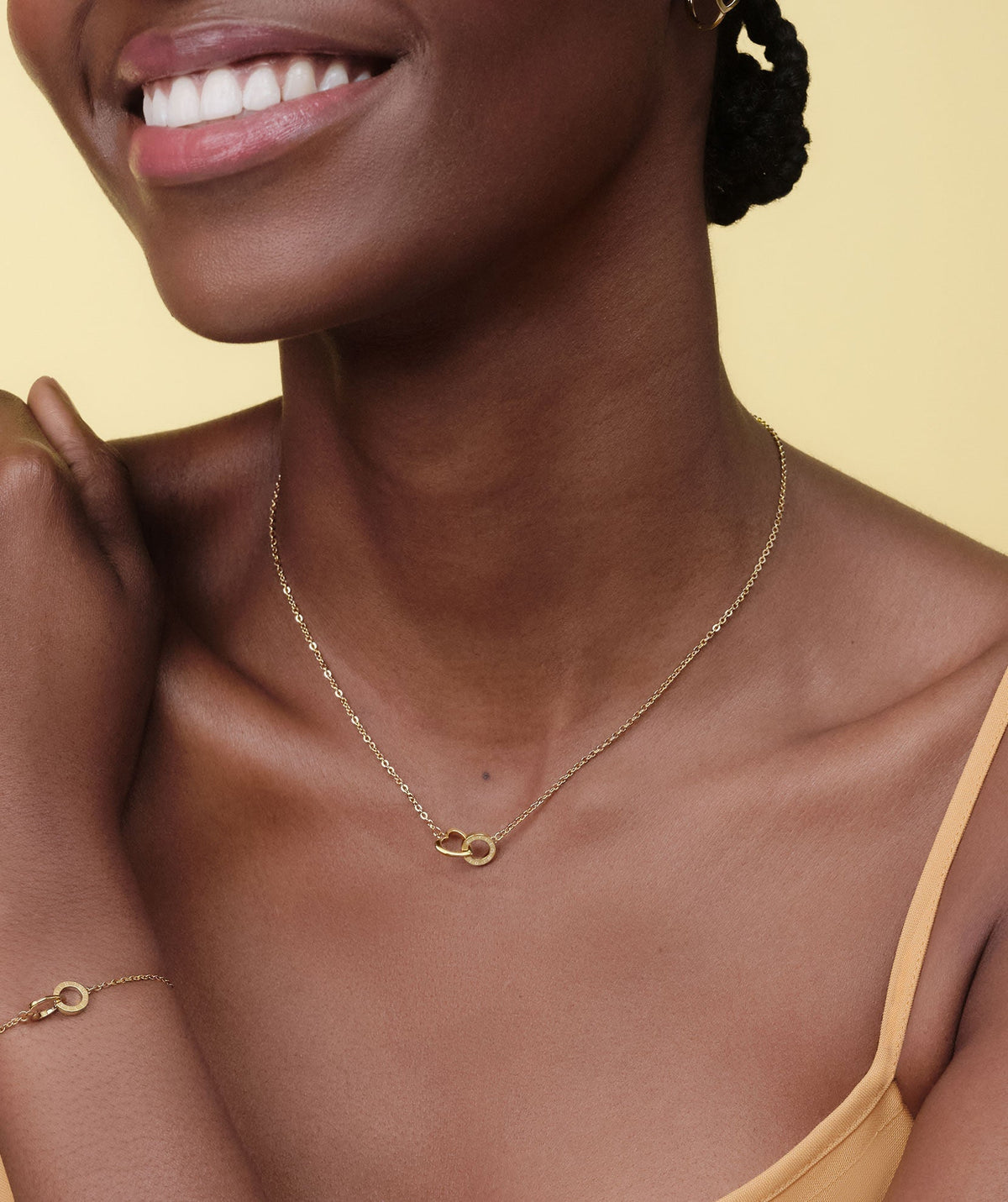 Olivia Burton Classic Kindred Interlink Heart Gold Plated Necklace - RSVP Uganda