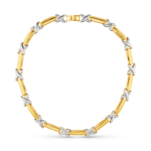 Mixed Metal Cross Plate Necklace - RSVP Uganda