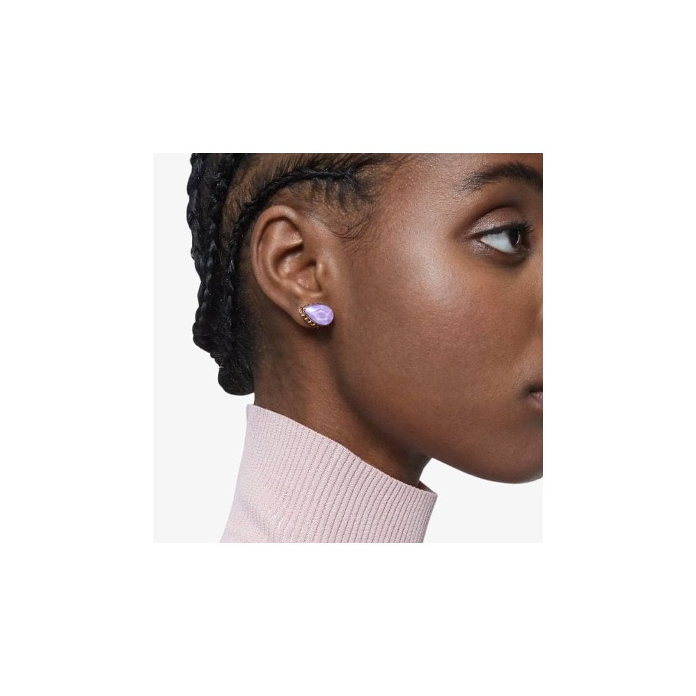 SWAROVSKI Orbita Reversible stud earrings - Lilac
