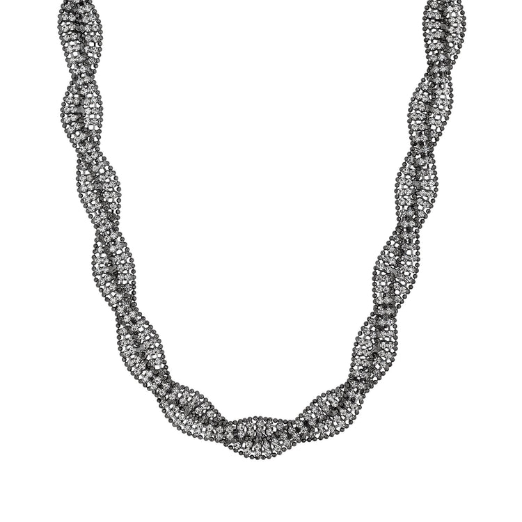 Cupchain Plait Necklace - Grey/ Black